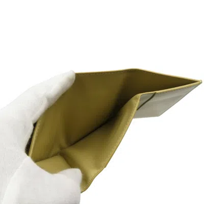 Pre-owned Bottega Veneta Beige Leather Wallet (tri-fold) () In Sand