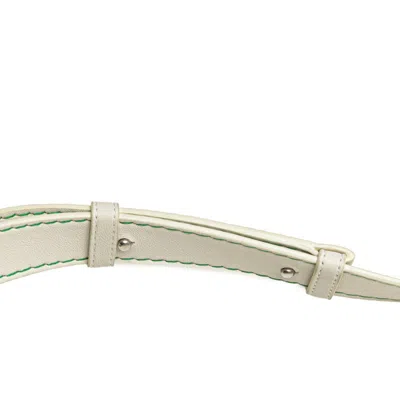 Pre-owned Bottega Veneta Green White Leather Shoulder Bag ()