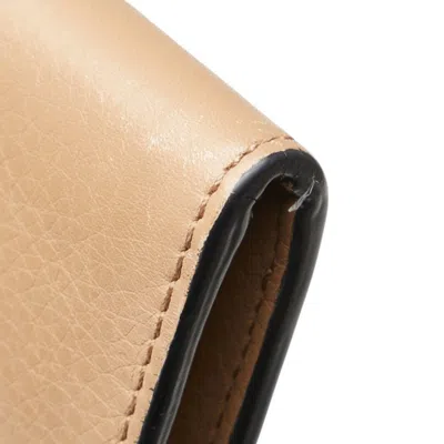Pre-owned Burberry Brown Leather Long Wallet (bi-fold) ()