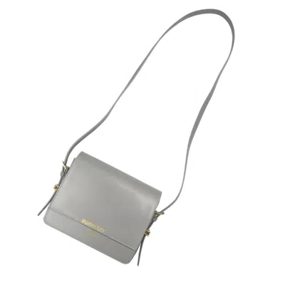 Pre-owned Burberry Gray Leather Shoulder Bag ()
