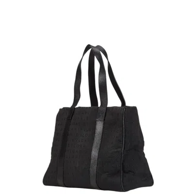 Pre-owned Bvlgari Black Canvas Leather Handbag Tote Bag ()