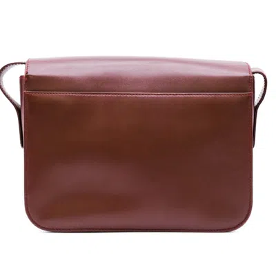 Pre-owned Cartier Bordeaux Red Color Leather Shoulder Bag ()