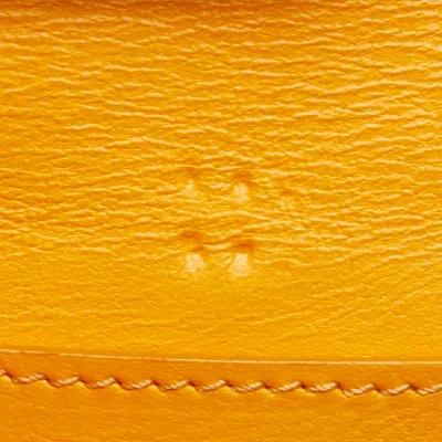 Pre-owned Celine Beige Yellow Leather Wallet (bi-fold) () In Multi
