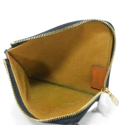 Pre-owned Celine Black Canvas Coin Purse/coin Case ()