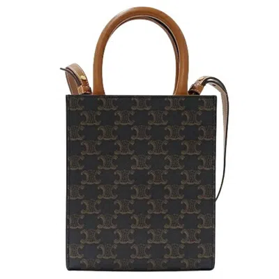 Pre-owned Celine Brown Canvas Handbag Shoulder Bag ()