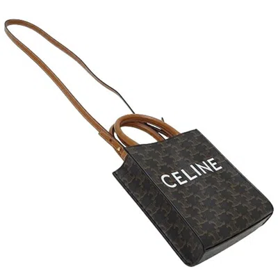Pre-owned Celine Brown Canvas Handbag Shoulder Bag ()