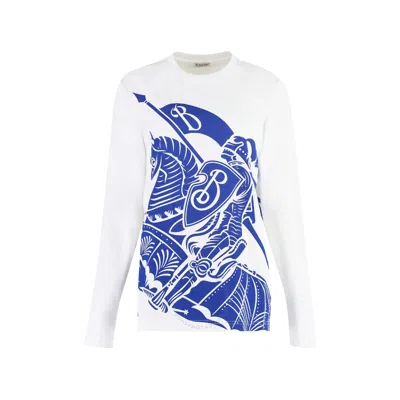Burberry Long Sleeve Printed Cotton T-shirt