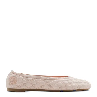Burberry Sadler Leather Ballerina Flats Women In Neutral