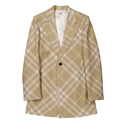 Burberry Checked Tailored Single-breasted Blazer