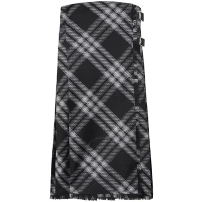 Burberry Wool Kilt Dress With Check Motif