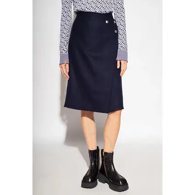 Burberry Peony Cashmere Blend Wrap Skirt