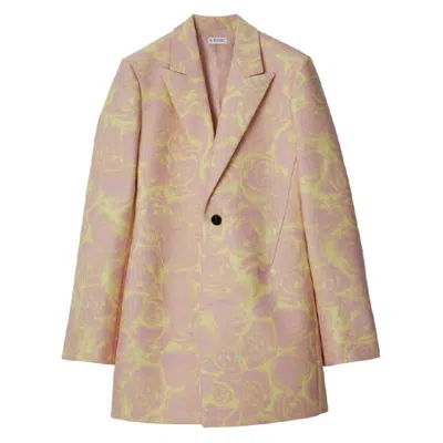 Burberry Floral-print Blazer In Neutral