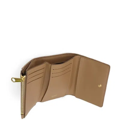 Burberry Compact Tri-fold Leather Wallet In Brown | ModeSens