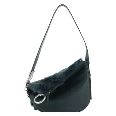 Burberry Small Knight Shearling Zipped Shoulder Bag