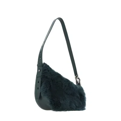 Burberry Small Knight Shearling Zipped Shoulder Bag