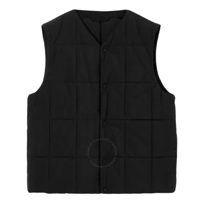 Burberry Press-stud Fastening Quilted Gilet In Black