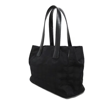 Pre-owned Chanel Black Nylon Leather Tote Bag ()