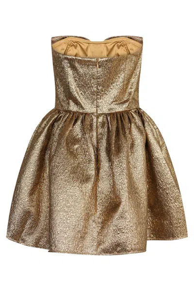 Self-portrait Metallic Fibre Fabric Mini Dress
