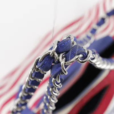 Pre-owned Chanel Navy Cotton Tote Bag ()
