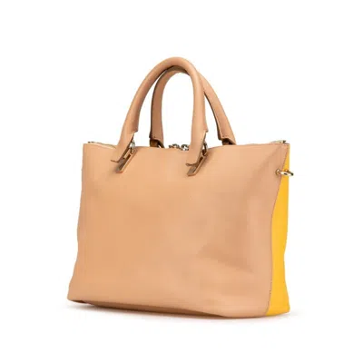 Pre-owned Chloé Beige Yellow Leather Handbag Shoulder Bag ()
