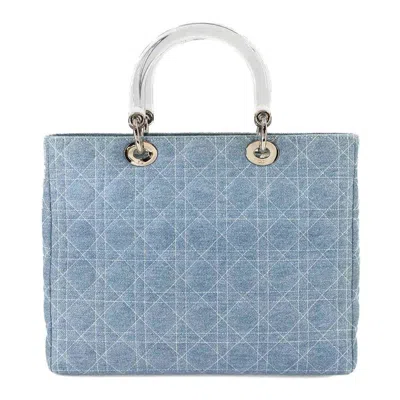 Pre-owned Dior Christian  Blue Clear Denim Handbag Shoulder Bag ()