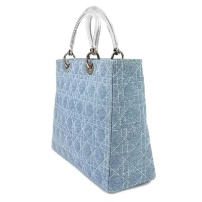 Pre-owned Dior Christian  Blue Clear Denim Handbag Shoulder Bag ()