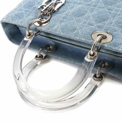 Pre-owned Dior Christian  Blue Clear Denim Handbag Shoulder Bag ()