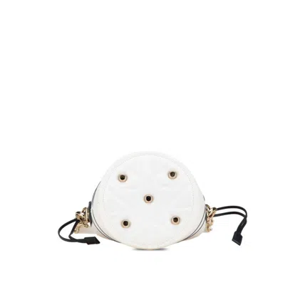 Pre-owned Dior Christian  Navy White Leather Handbag Shoulder Bag ()