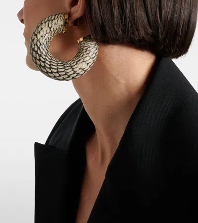 THE MOJAVE蛇纹效果圈形耳环