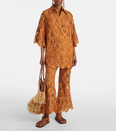 A.emery 'jalen Slim' Brown Sandals With Criss-crossed Straps And Buckle Closure