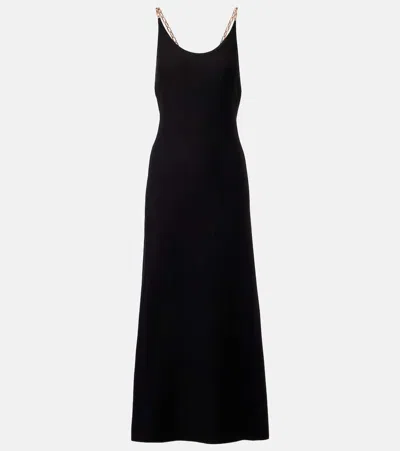 Gabriela Hearst Adeona Chain-detailed Silk Maxi Dress In Black