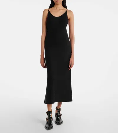Gabriela Hearst Adeona Chain-detailed Silk Maxi Dress In Black
