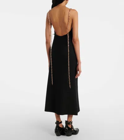 Gabriela Hearst Adeona Chain-detailed Silk Maxi Dress In Black