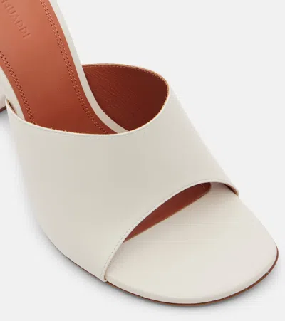Amina Muaddi Lupita Slipper 70 Nappa Leather Sandals In White