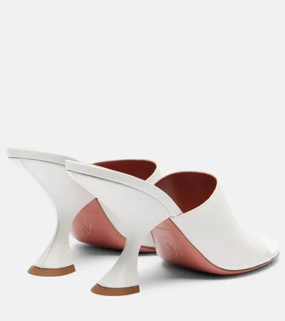 Amina Muaddi Lupita Slipper 70 Nappa Leather Sandals In White