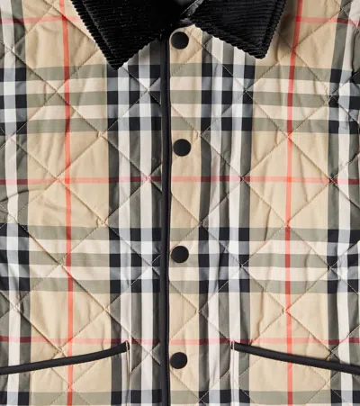 Burberry Boy's Milo Check Quilted Jacket