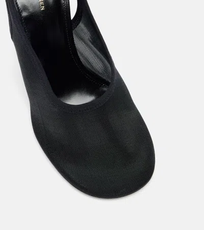 Dries Van Noten Mesh Wedge Slingback Pumps In Black