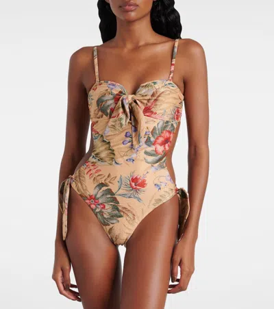 Zimmermann Coco Scarf Tie One-piece Swimsuit