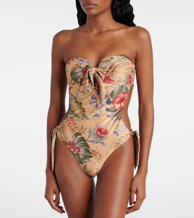 Zimmermann Coco Scarf Tie One-piece Swimsuit