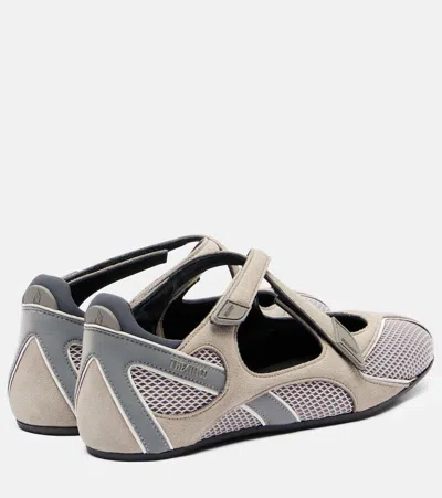 Attico Floor 01 Flat Ballerina In Gray