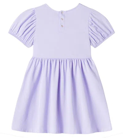 印花棉质混纺连衣裙