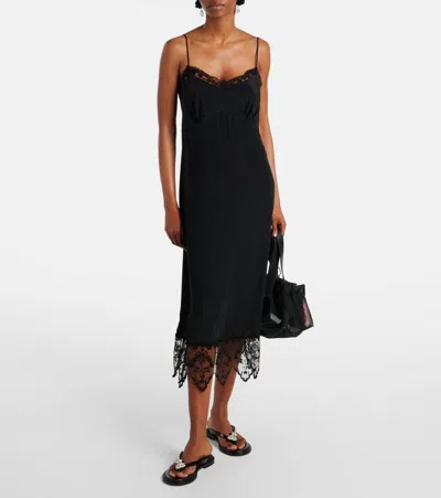 Simone Rocha Womens Black/comb Embellished Thong Leather Sandals Eur 40 / 7 Uk