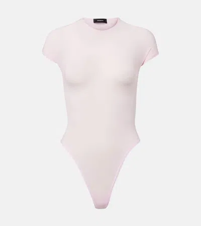 Wardrobe.nyc Wardrobe. Nyc Sheer Technical Bodysuit In Neutral