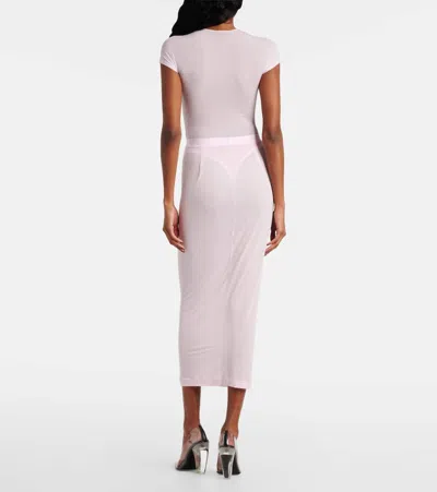 Wardrobe.nyc Wardrobe. Nyc Sheer Technical Bodysuit In Neutral