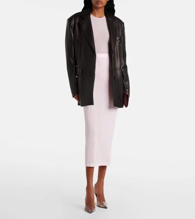 Wardrobe.nyc Wardrobe. Nyc Sheer Technical Bodysuit In Neutral