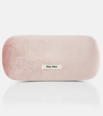 Miu Miu 0mu 53wv Zvn1o1 Oro Pallido Glasses In Gold