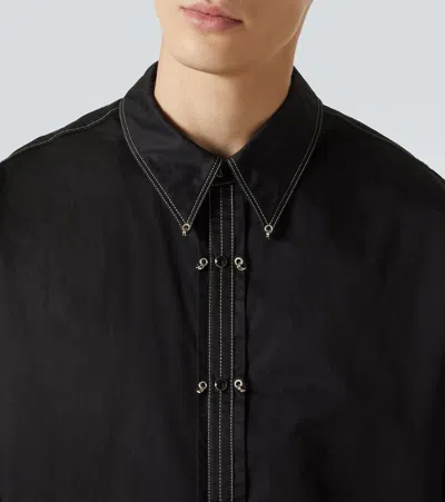 Lemaire Relaxed Fit Cotton Shirt In Black