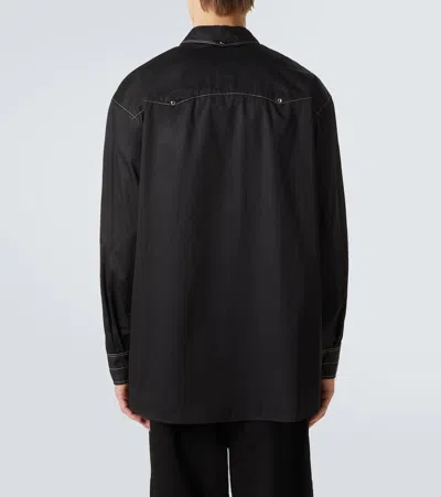 Lemaire Relaxed Fit Cotton Shirt In Black