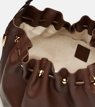 HALCYON L号皮革水桶包