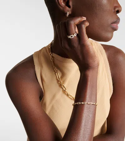 David Yurman Stax Chain Link 18kt Gold Bracelet With Diamonds